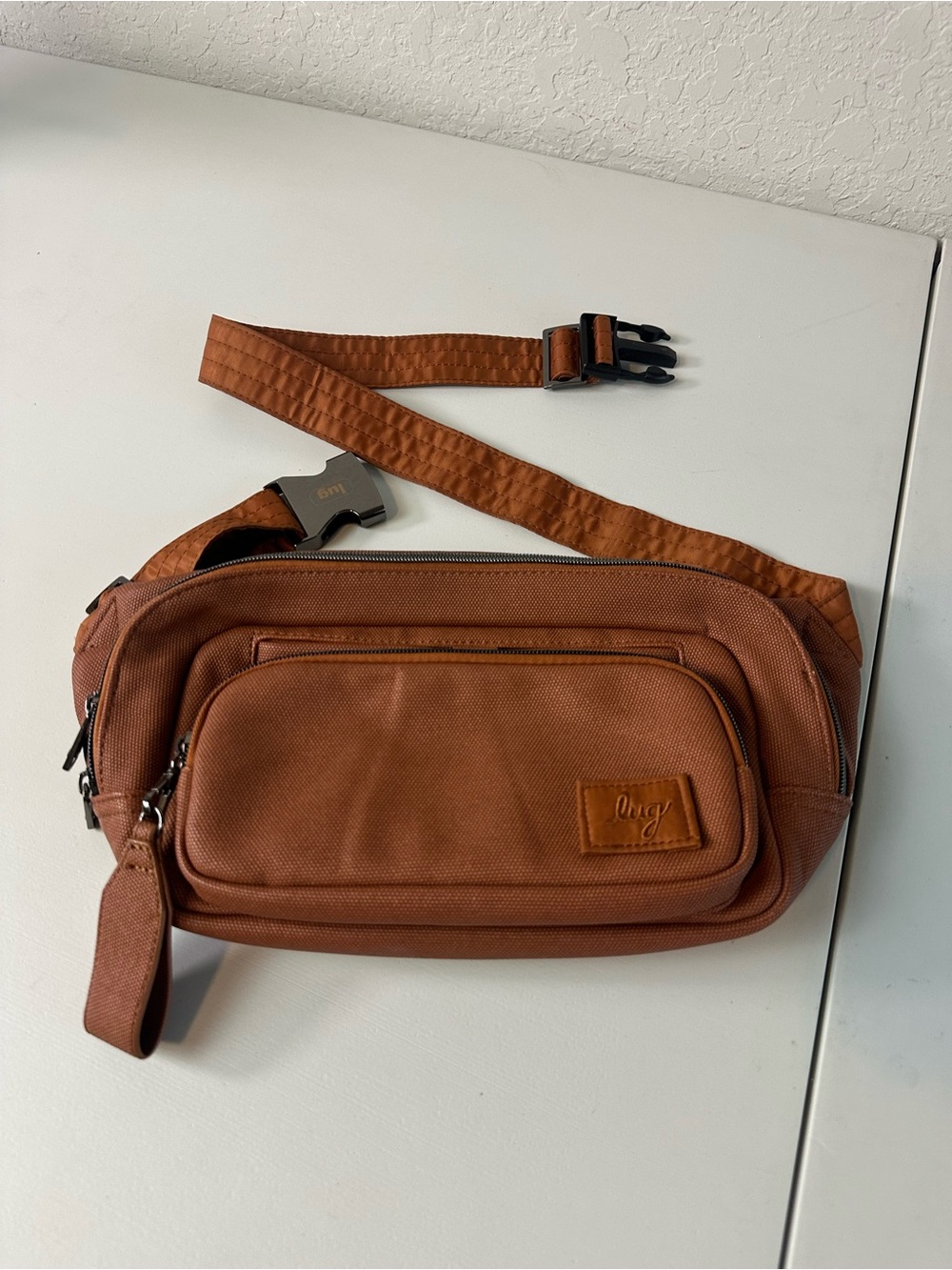 Lug Hitch Matte Luxe LV Belt Bag Crossbody Adjustable Strap Copper